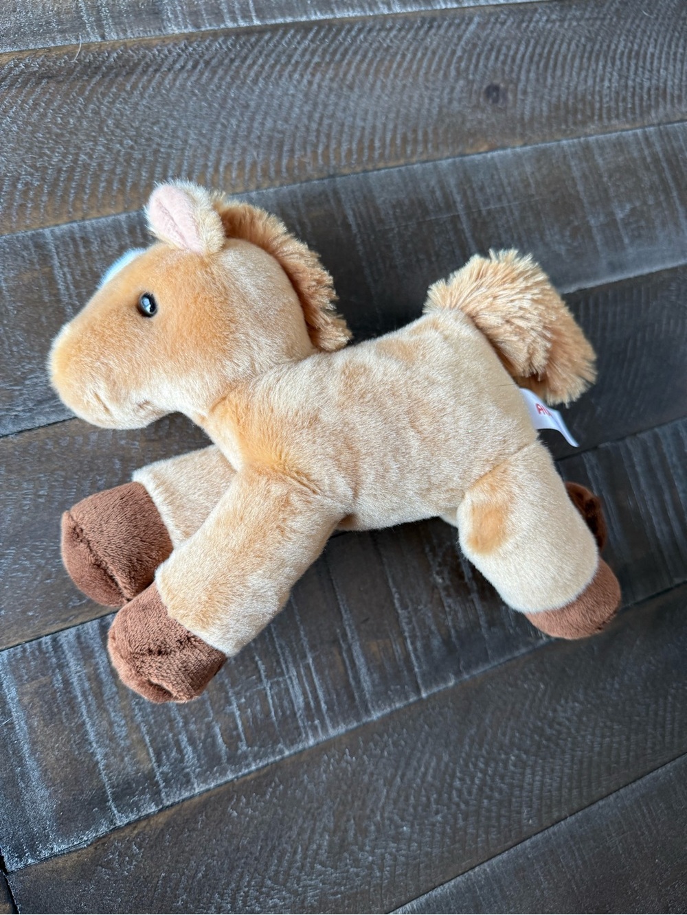 Aurora Horse Stuffed Animal - Tan and Brown Kids Toy approx 7”